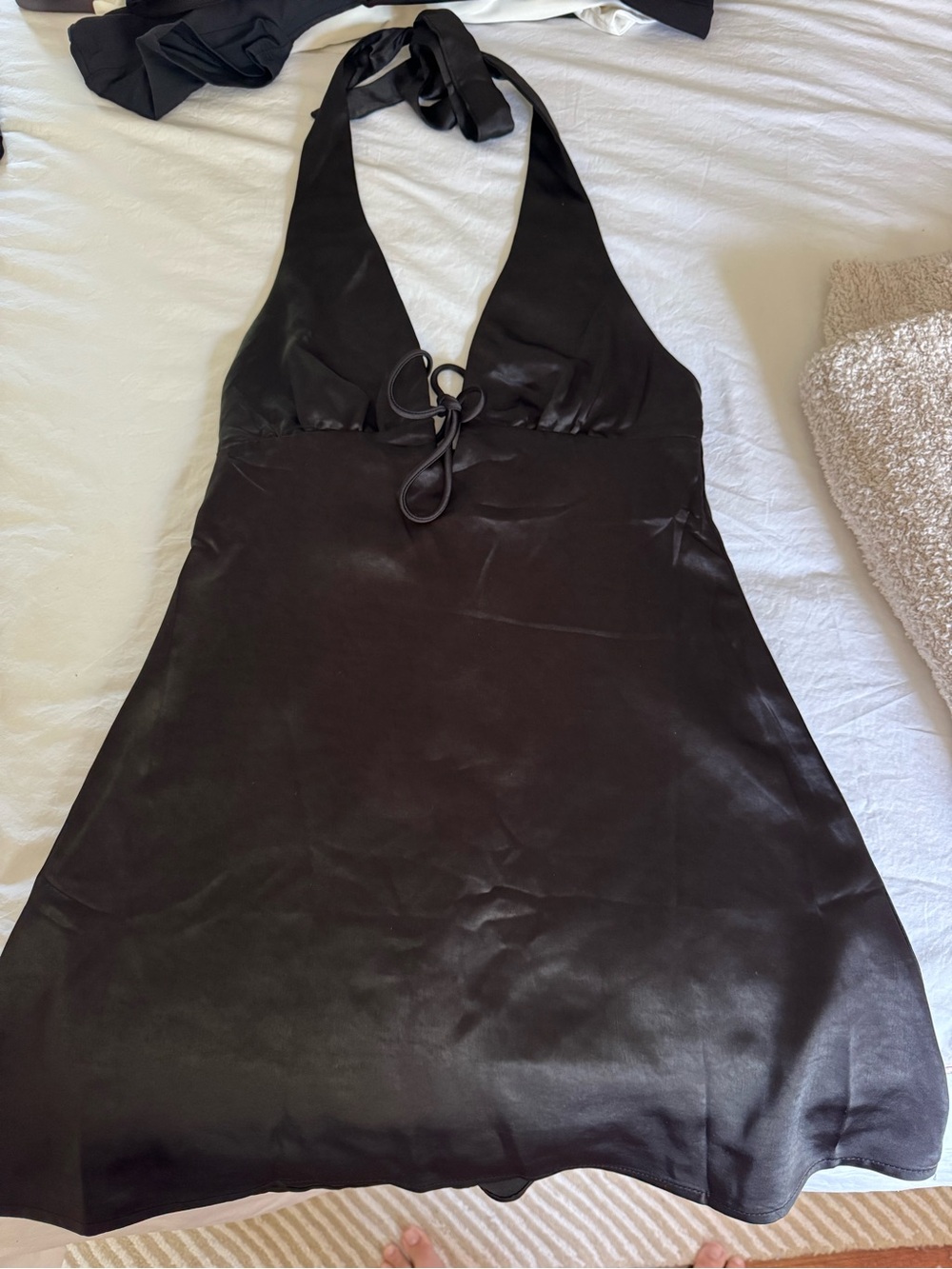Princess Polly Black Silk Dress Size 4